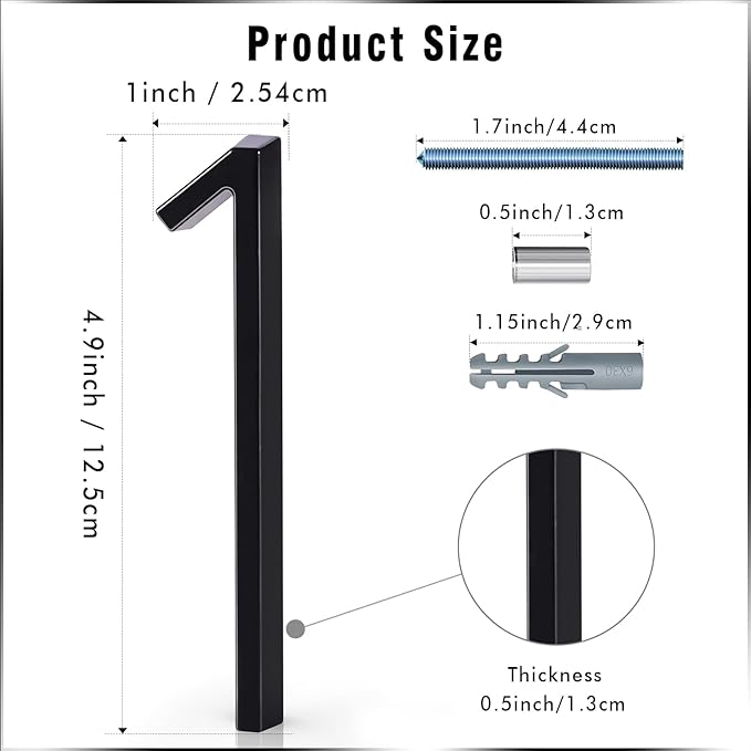 5" Address Number - Add-On