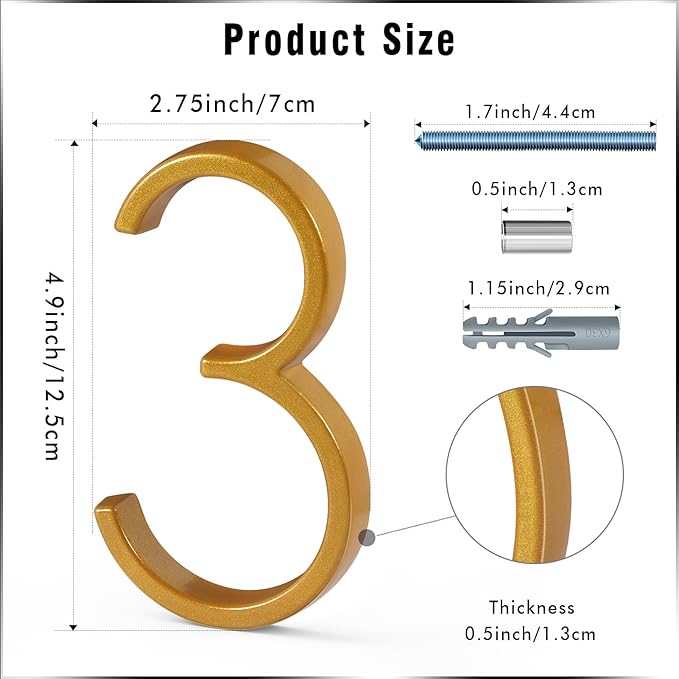 5" Address Number - Add-On