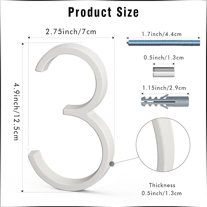 5" Address Number - Add-On