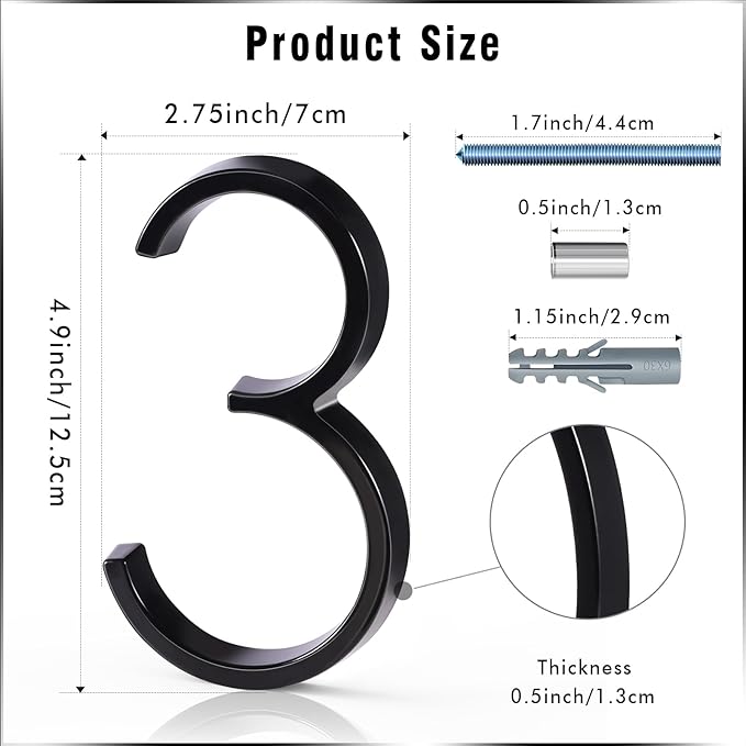 5" Address Number - Add-On