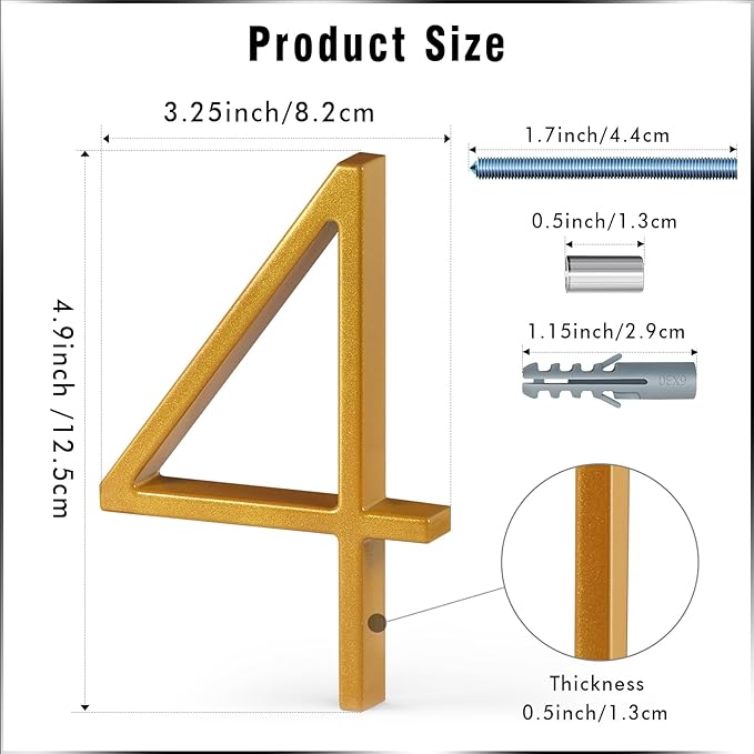 5" Address Number - Add-On