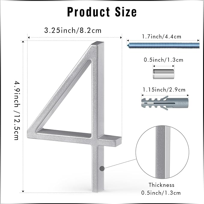 5" Address Number - Add-On