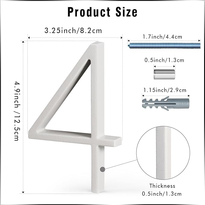 5" Address Number - Add-On