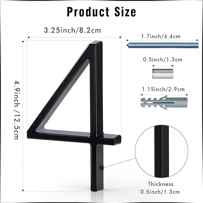 5" Address Number - Add-On
