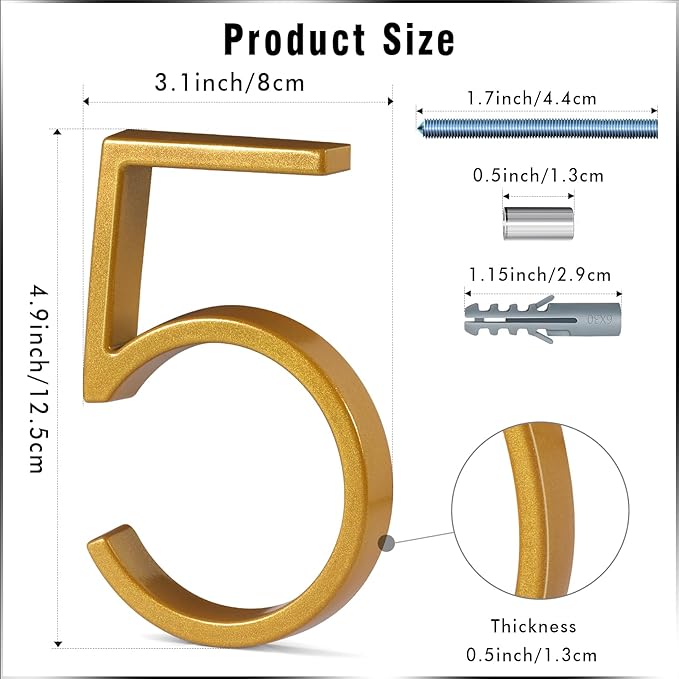 5" Address Number - Add-On