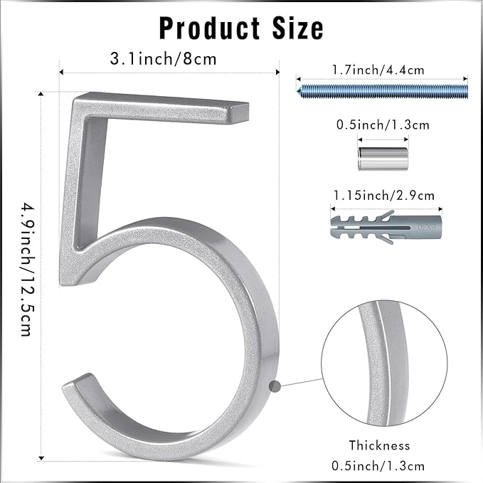 5" Address Number - Add-On