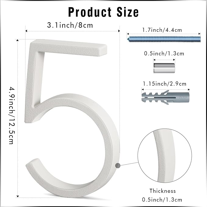 5" Address Number - Add-On