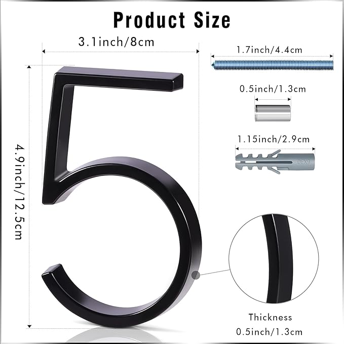 5" Address Number - Add-On