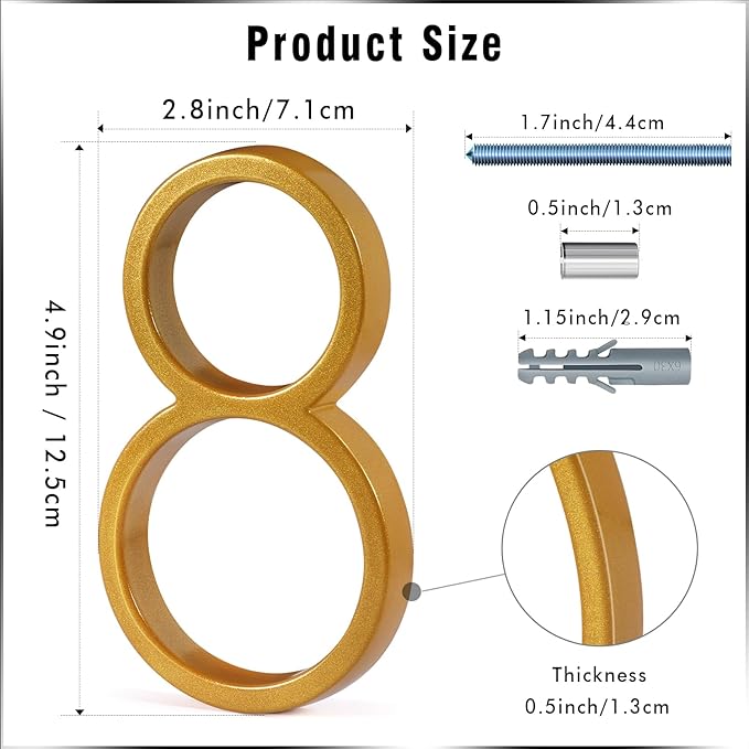 5" Address Number - Add-On