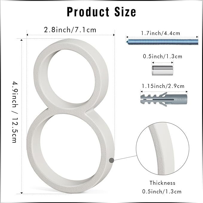 5" Address Number - Add-On
