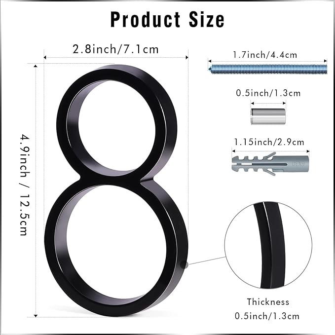 5" Address Number - Add-On