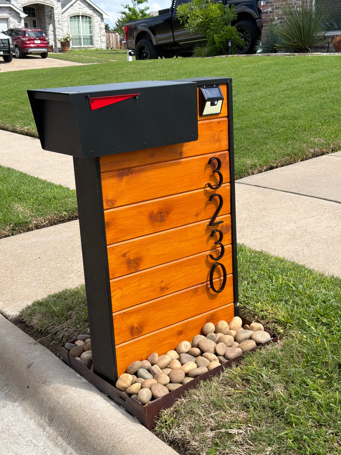 The Summit - Custom Cedar Mailbox Post | Large Model